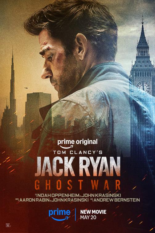 Movie poster featuring image of Jack Ryan and movie title information